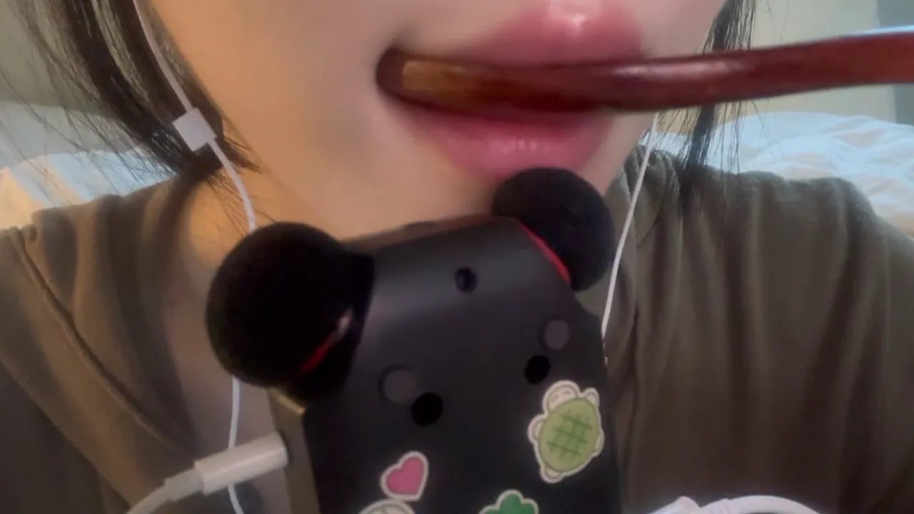 [햄니 asmr]久违的木勺吸溜口腔音归来|视觉助眠 🍅