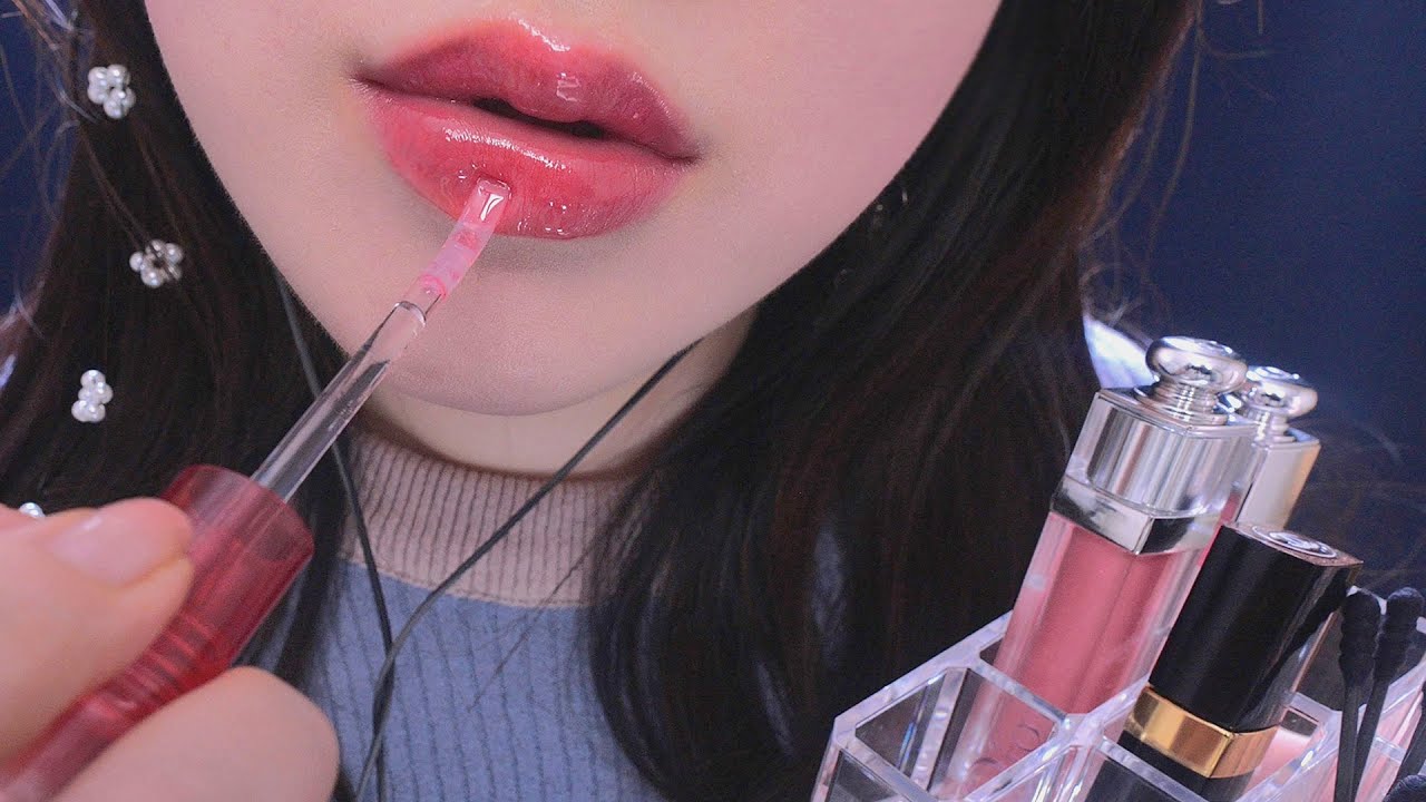 [PPOMO] 为你涂抹5种唇彩 | 口腔音 | 亲吻音 | 超近距离🍅