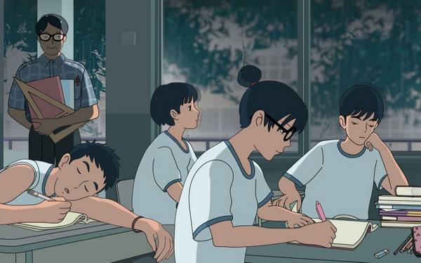 [教室自习]雨声|雷声|教室环境音|翻书声|写字声 🍅