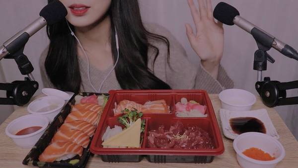 [wooyeon]吃美味的生牛肉和三文鱼|吃播 🍅