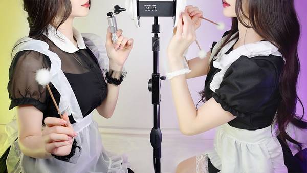 [Workt]双胞胎女仆耳朵清洁全过程|温柔耳语 🍅