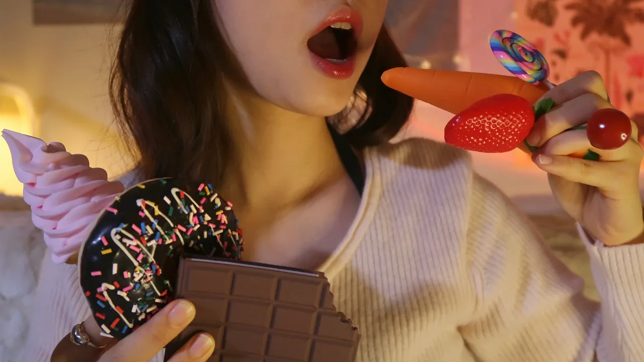 [쉼 SHIM ASMR] 假食物吃播 | 令人上瘾的Fake Food | 口腔音 🍅