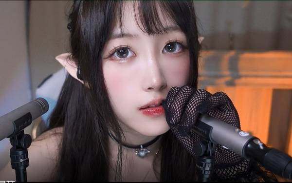 [二呆啾]黑丝手套捂耳朵|摩擦音|呼吸音 🍅