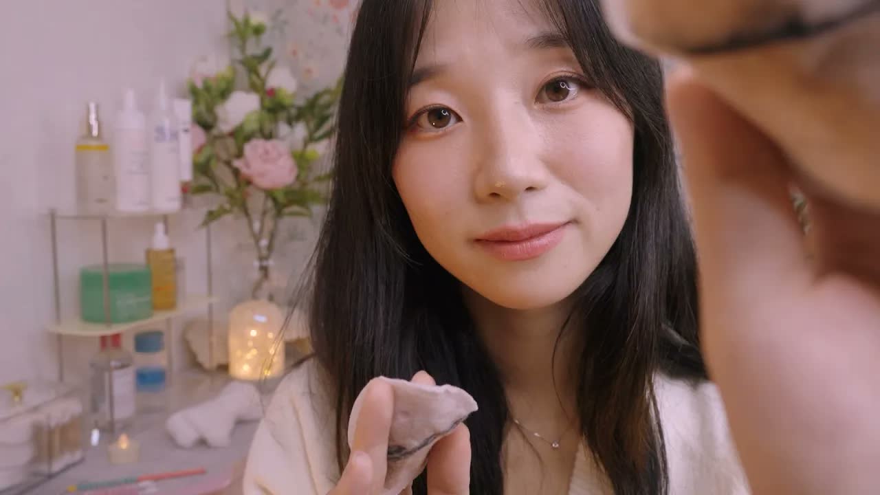 [Latte ASMR] 沉浸式逼真卸妆护肤🫧深度睡眠助眠 ASMR✨ 🍅