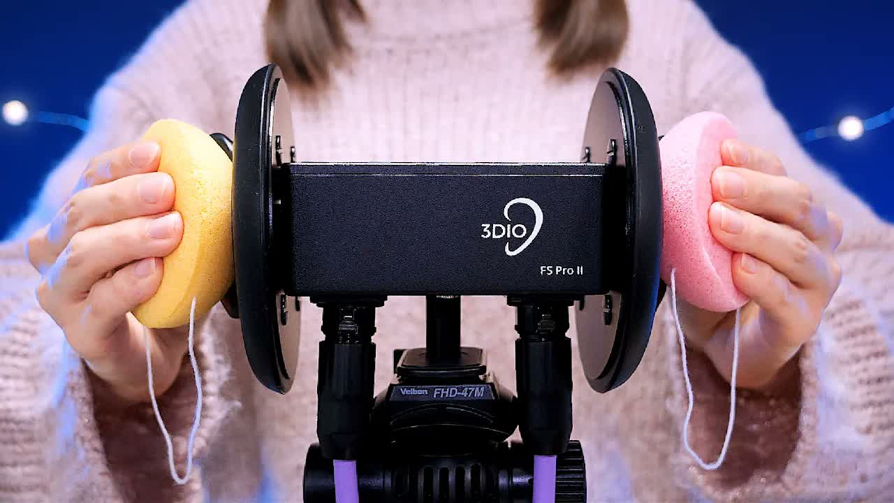 [Hatomugi ASMR] 快速入睡😴 魔芋海绵 掏耳按摩 (水声) 轻声耳语 / 3Dio 🍅