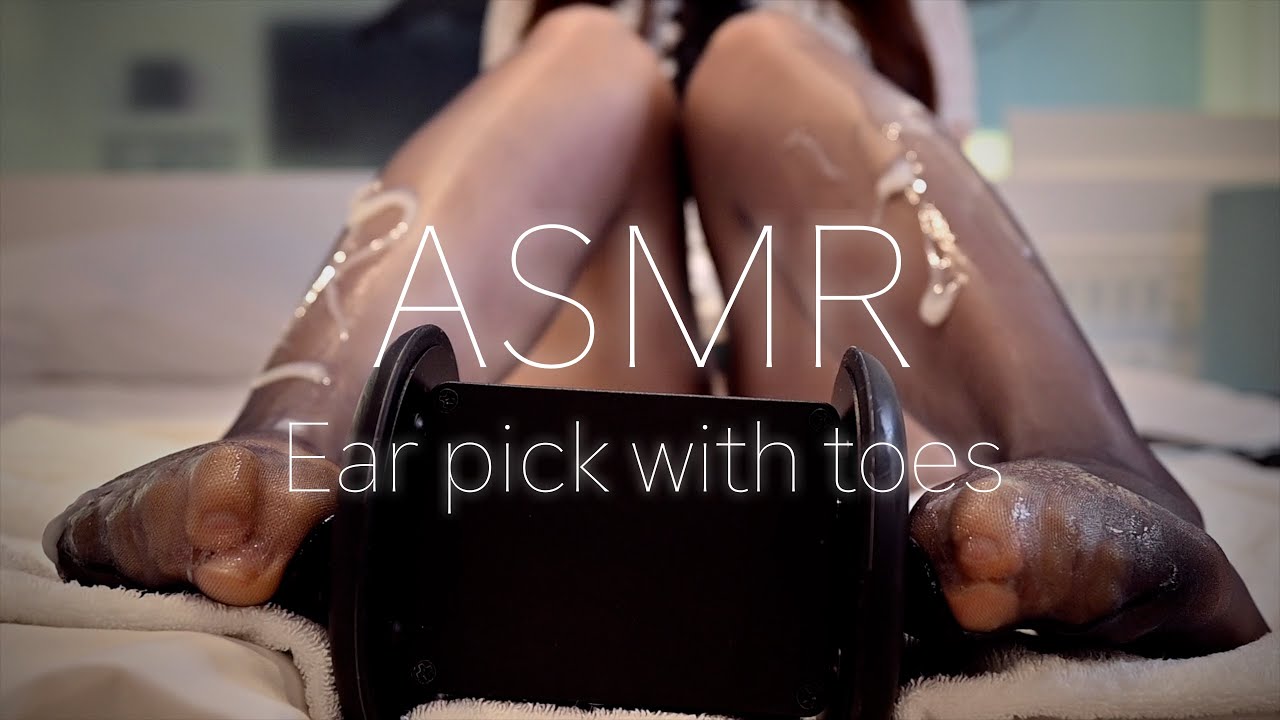 [pomeko] 白色润滑凝胶 | 摩擦黑色丝袜 | 脚趾耳朵按摩放松 🍅