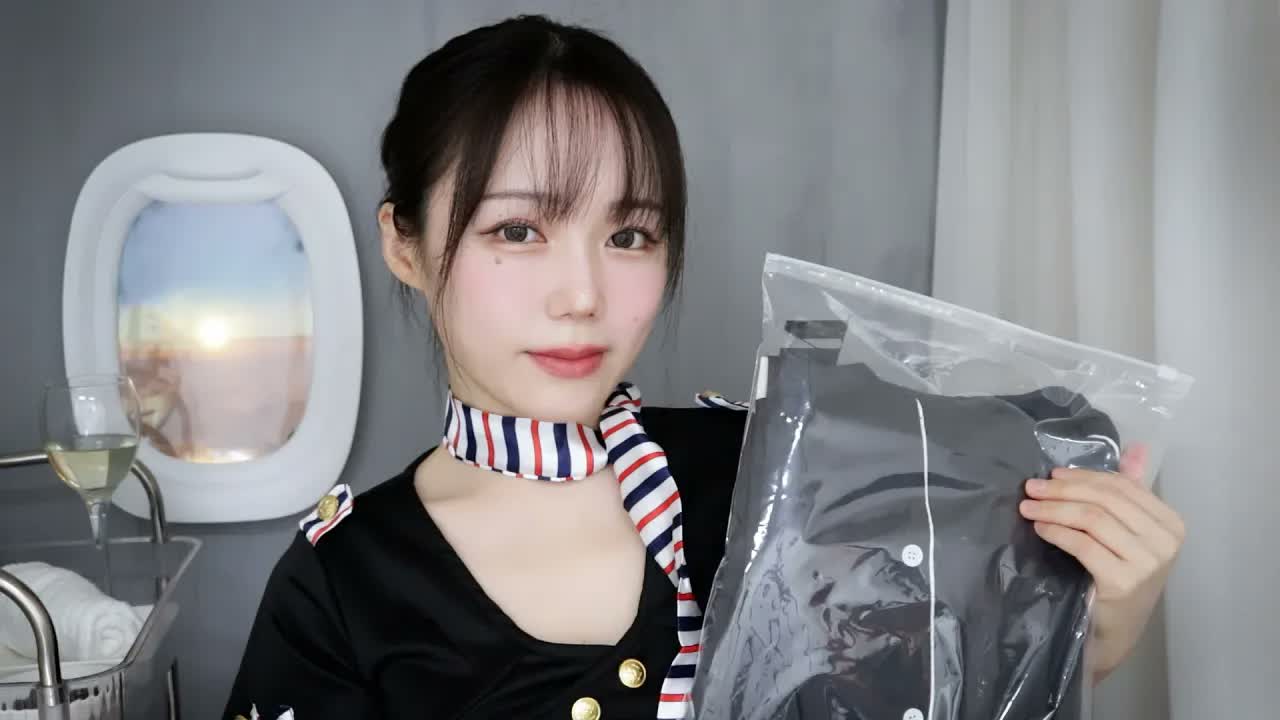 [Jamonghae柚子] 沉浸式舒适夜晚的头等舱空姐角色扮演✈️(机内餐食 + 耳部按摩) 🍅