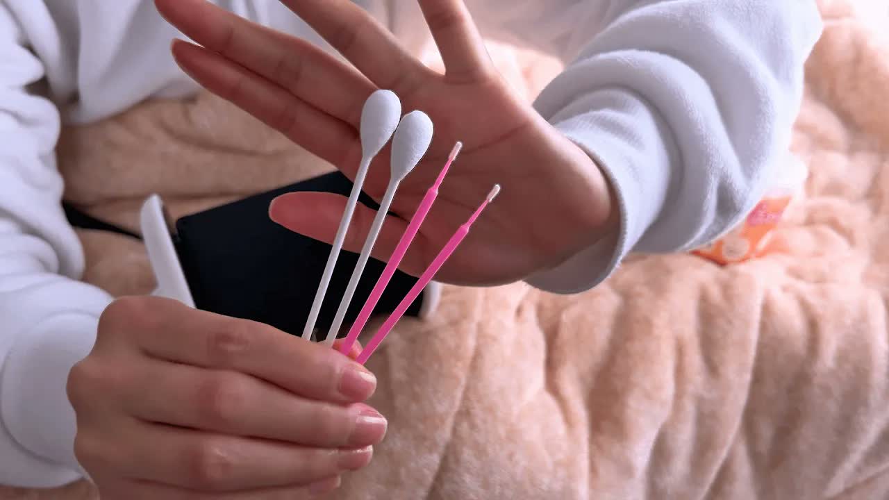 [koPanda ASMR] 3Dio 棉棒采耳助眠 😪 轻柔耳语沉浸式掏耳放松入睡 🍅