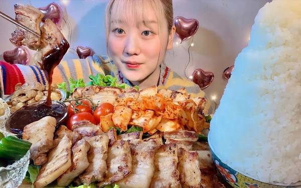 [MIYU美优]吃烤五花肉|烤牛肉|泡菜|饭山|吃播 🍅